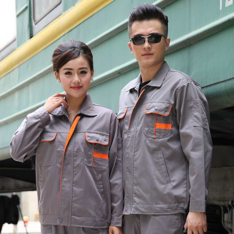 春秋长袖工作服套装 男士汽修维修、工厂车间与工地工装的定制良选
